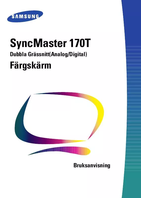 Mode d'emploi SAMSUNG SYNCMASTER 170T