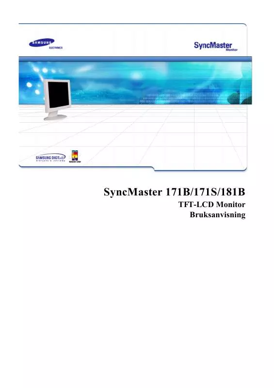 Mode d'emploi SAMSUNG SYNCMASTER 171B