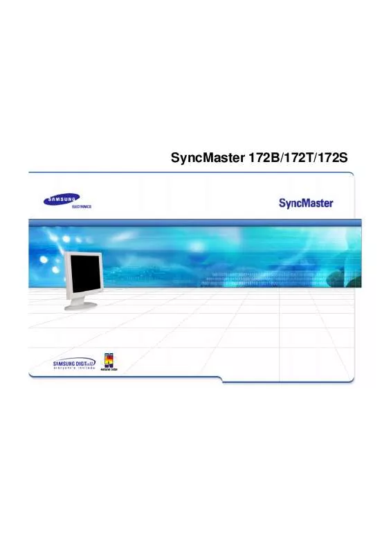 Mode d'emploi SAMSUNG SYNCMASTER 172B