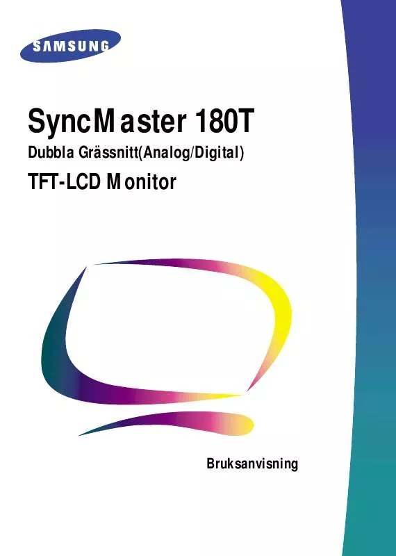 Mode d'emploi SAMSUNG SYNCMASTER 180T