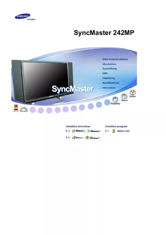 Mode d'emploi SAMSUNG SYNCMASTER 242MP