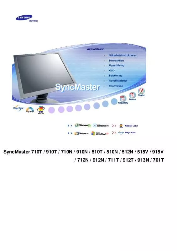 Mode d'emploi SAMSUNG SYNCMASTER 510N