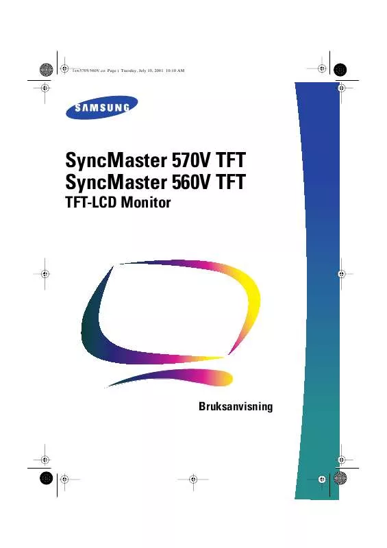 Mode d'emploi SAMSUNG SYNCMASTER 560VTFT