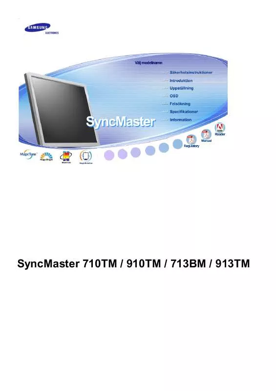 Mode d'emploi SAMSUNG SYNCMASTER 710TM