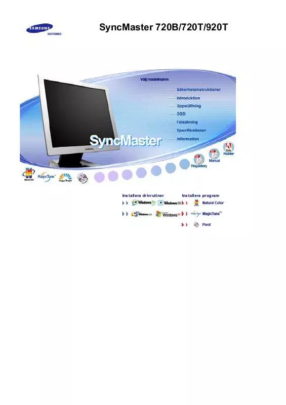 Mode d'emploi SAMSUNG SYNCMASTER 720B