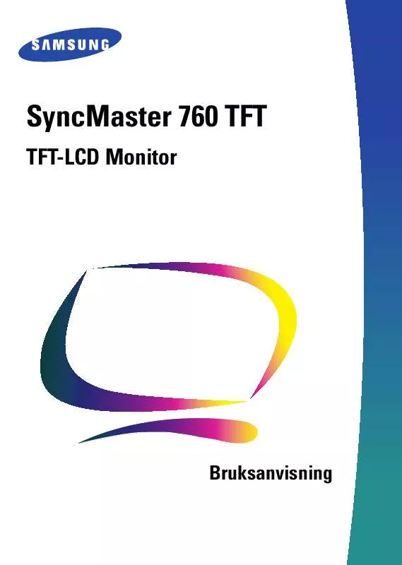 Mode d'emploi SAMSUNG SYNCMASTER 760TFT