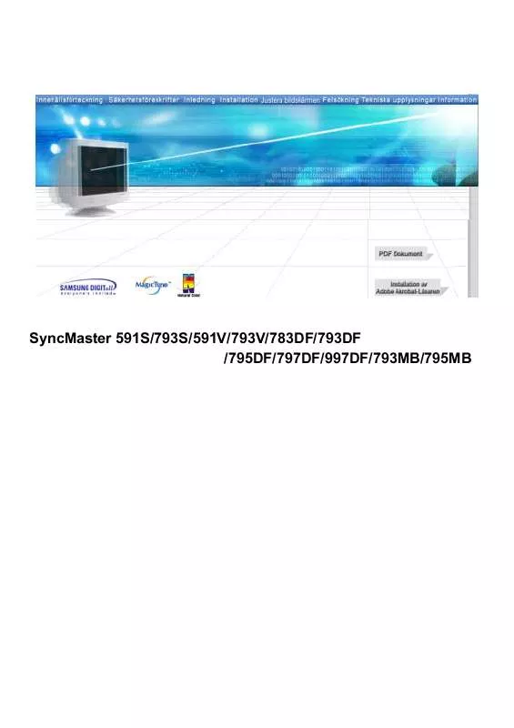 Mode d'emploi SAMSUNG SYNCMASTER 793MB