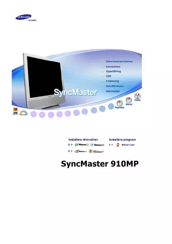 Mode d'emploi SAMSUNG SYNCMASTER 910MP