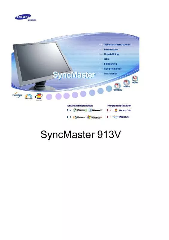 Mode d'emploi SAMSUNG SYNCMASTER 913V