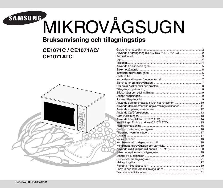 Mode d'emploi SAMSUNG CE1071C