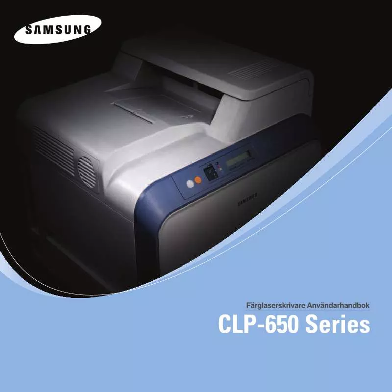 Mode d'emploi SAMSUNG CLP-650N/SEE