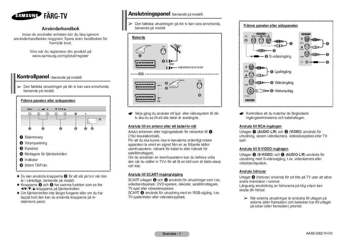 Mode d'emploi SAMSUNG CW-21A113N