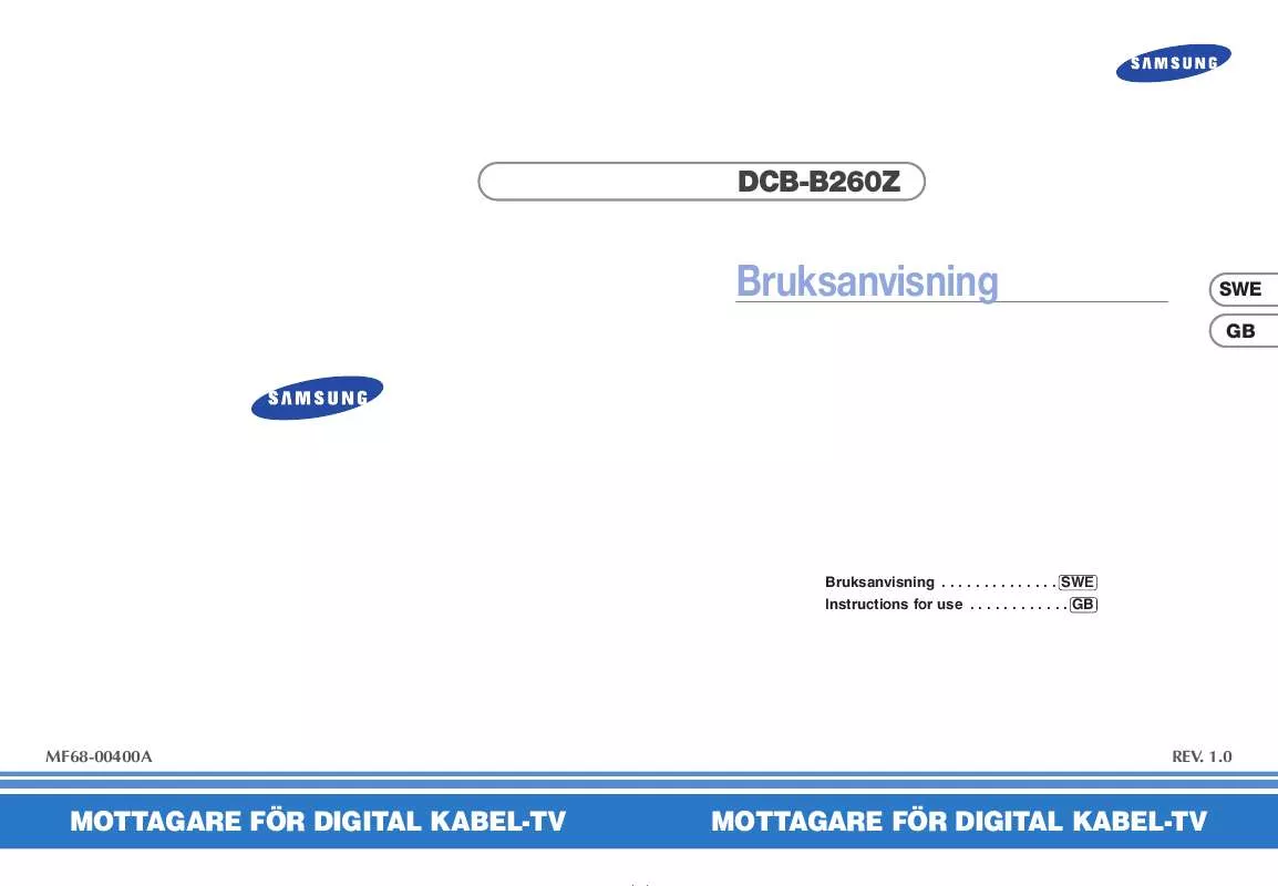 Mode d'emploi SAMSUNG DCB-B260