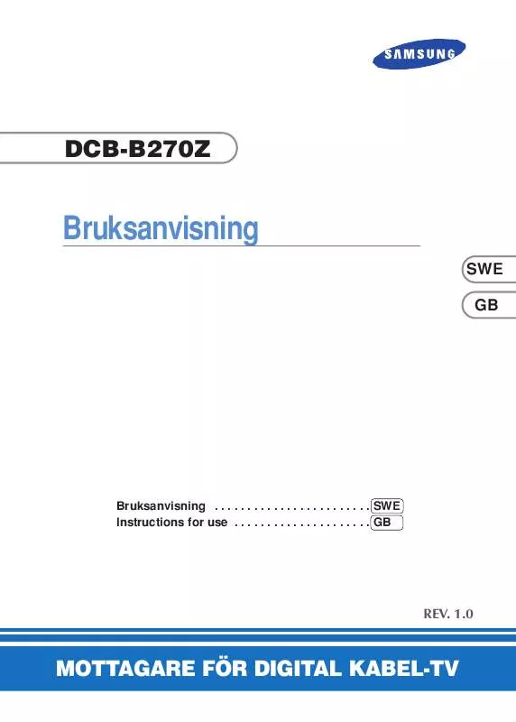 Mode d'emploi SAMSUNG DCB-B270