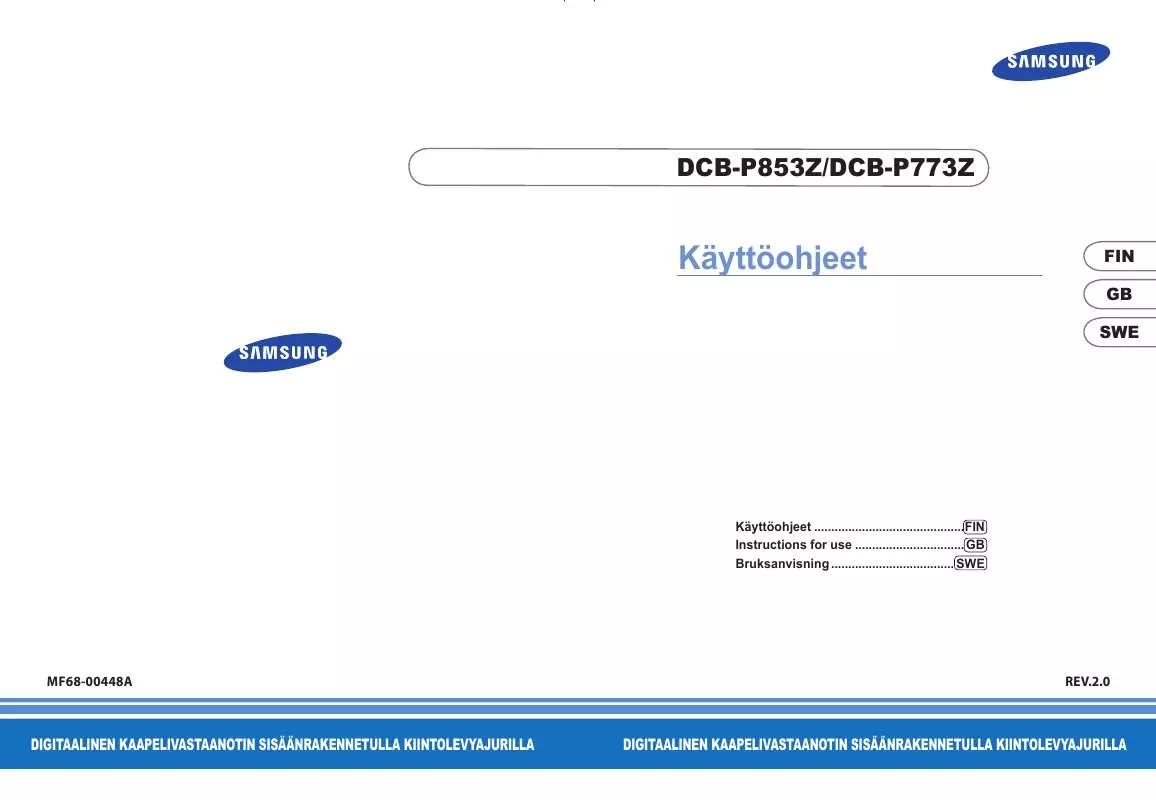 Mode d'emploi SAMSUNG DCB-P773