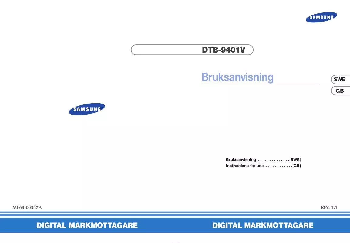 Mode d'emploi SAMSUNG DTB-9401V