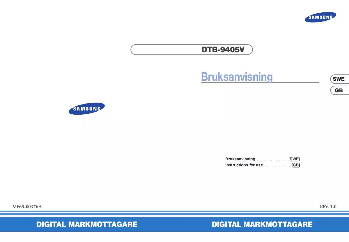Mode d'emploi SAMSUNG DTB-9405V