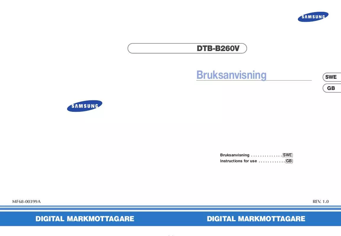 Mode d'emploi SAMSUNG DTB-B260V
