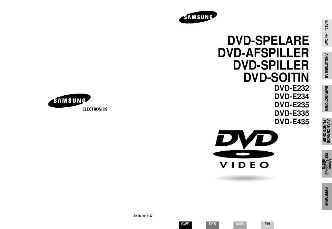 Mode d'emploi SAMSUNG DVD-E235