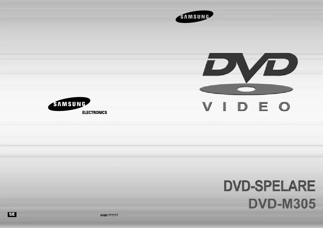 Mode d'emploi SAMSUNG DVD-M305/XEE