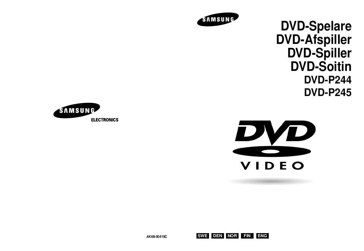 Mode d'emploi SAMSUNG DVD-P244