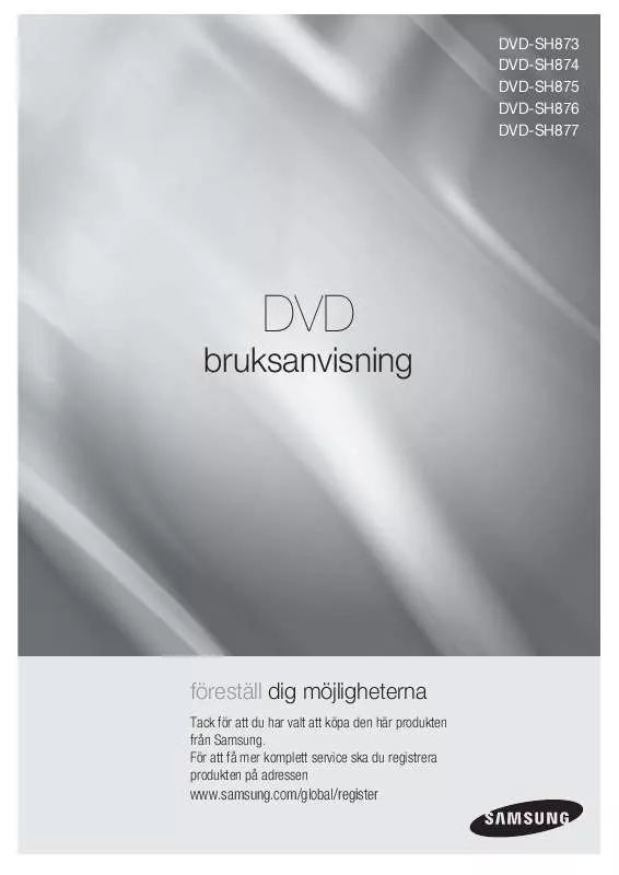 Mode d'emploi SAMSUNG DVD-SH873