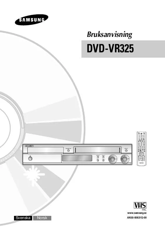 Mode d'emploi SAMSUNG DVD-VR325