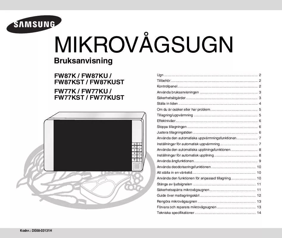 Mode d'emploi SAMSUNG FW77KU-B