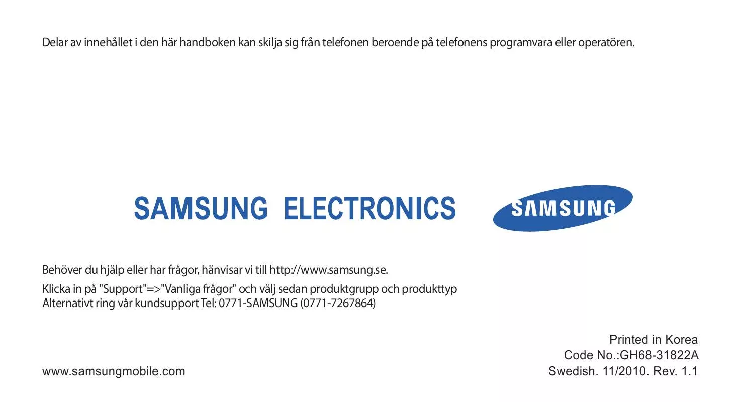 Mode d'emploi SAMSUNG GT-B2710