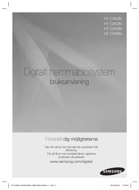 Mode d'emploi SAMSUNG HT-C453N