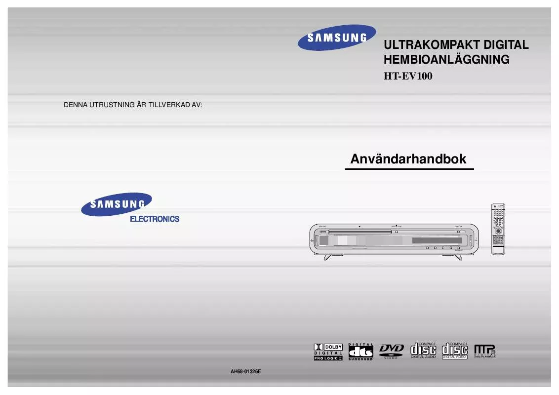 Mode d'emploi SAMSUNG HT-EV100