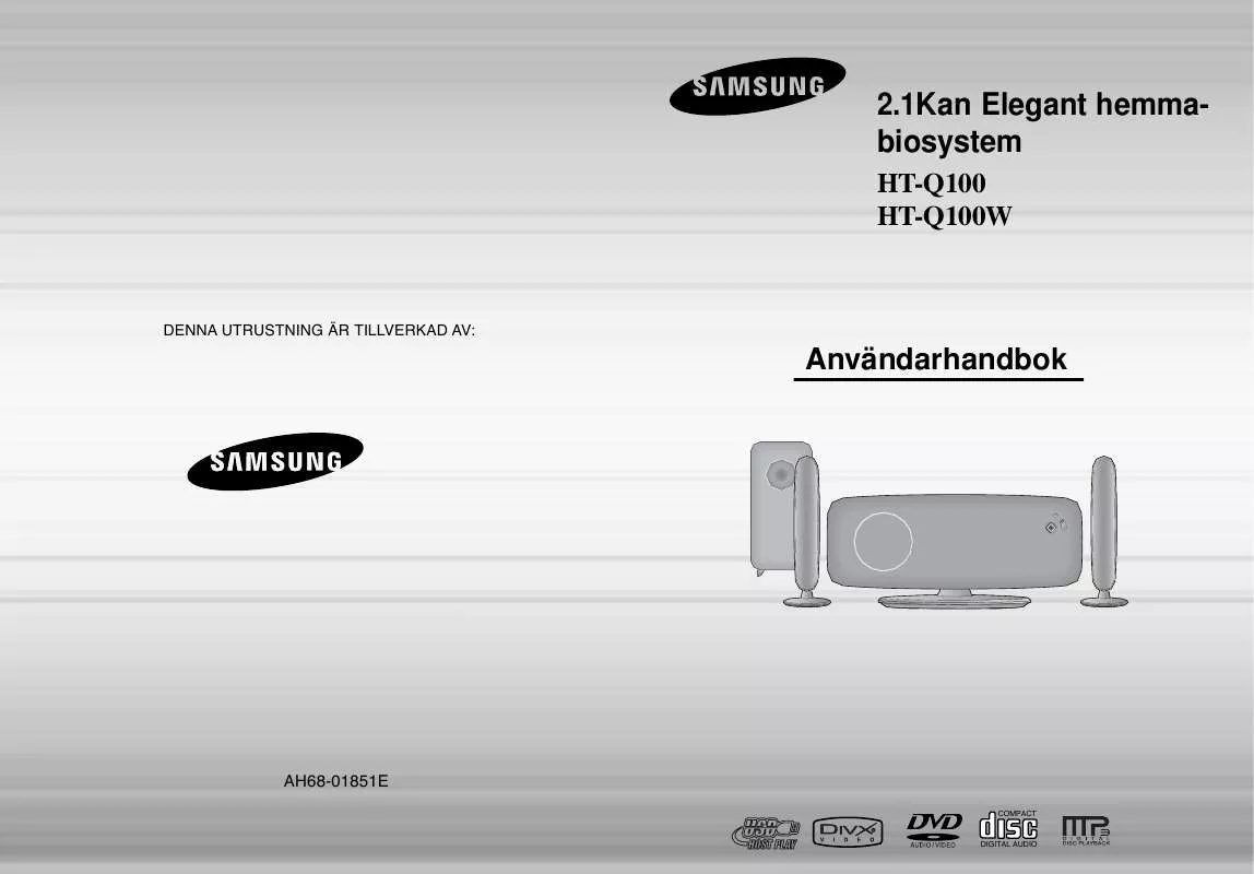 Mode d'emploi SAMSUNG HT-Q100