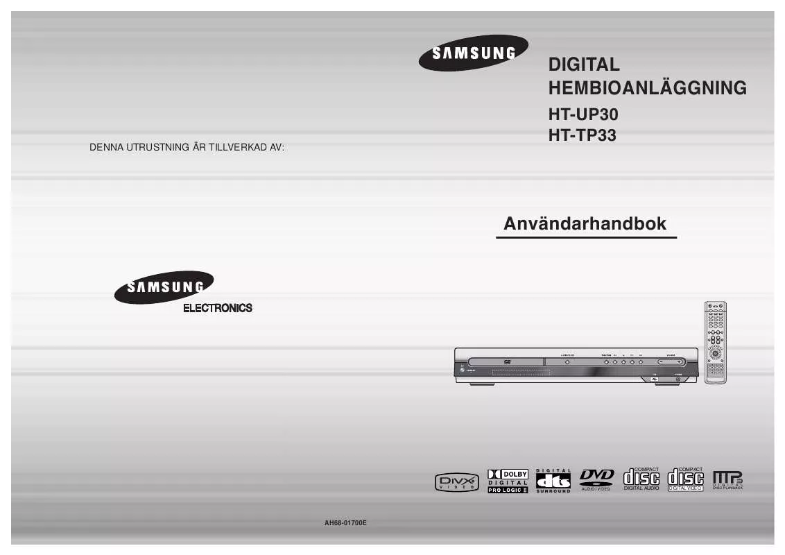 Mode d'emploi SAMSUNG HT-TP33