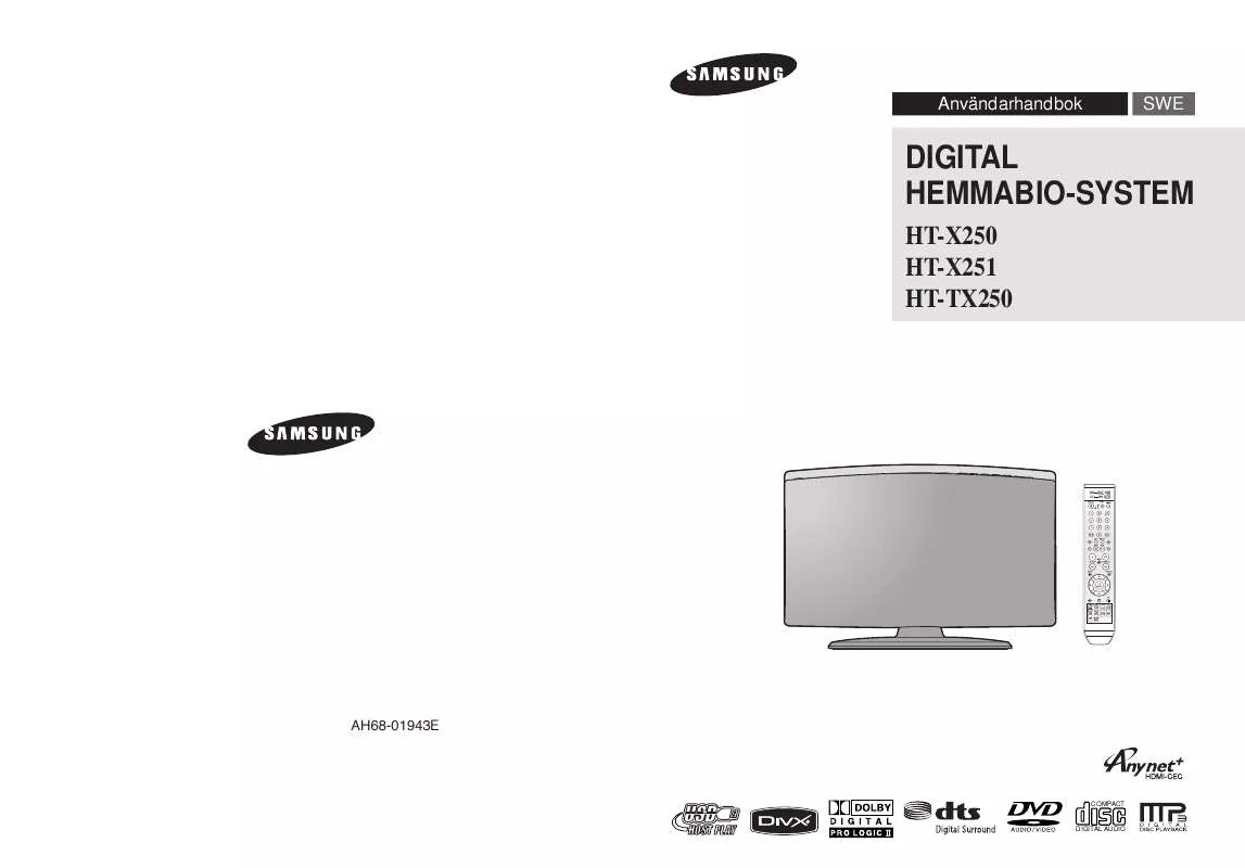 Mode d'emploi SAMSUNG HT-TX250