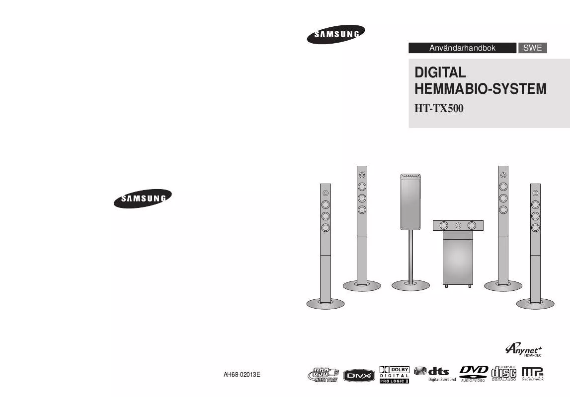 Mode d'emploi SAMSUNG HT-TX500R