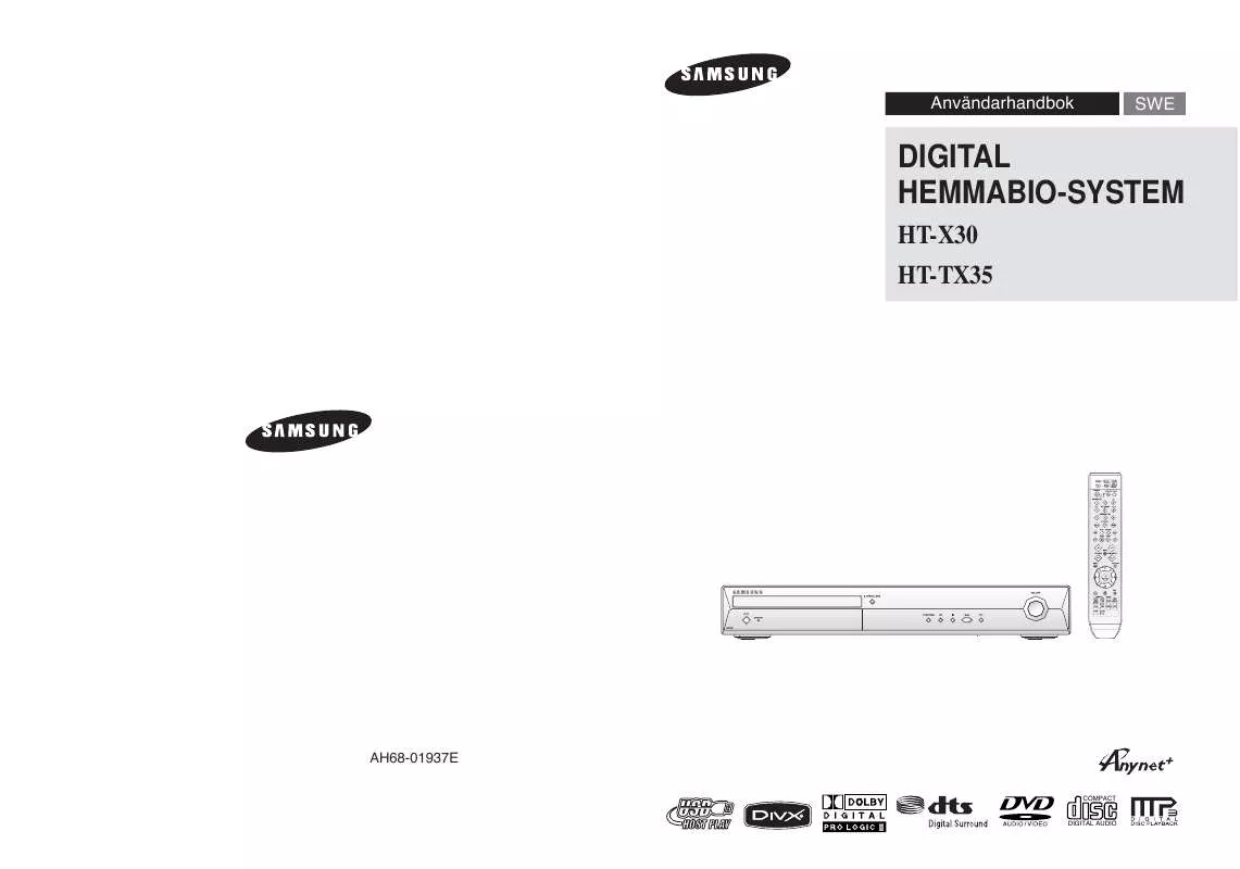 Mode d'emploi SAMSUNG HT-X30