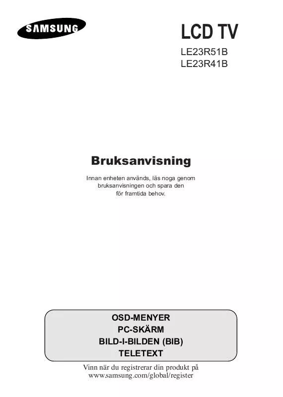 Mode d'emploi SAMSUNG LE23R41B