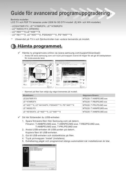 Mode d'emploi SAMSUNG LE40A616A3C