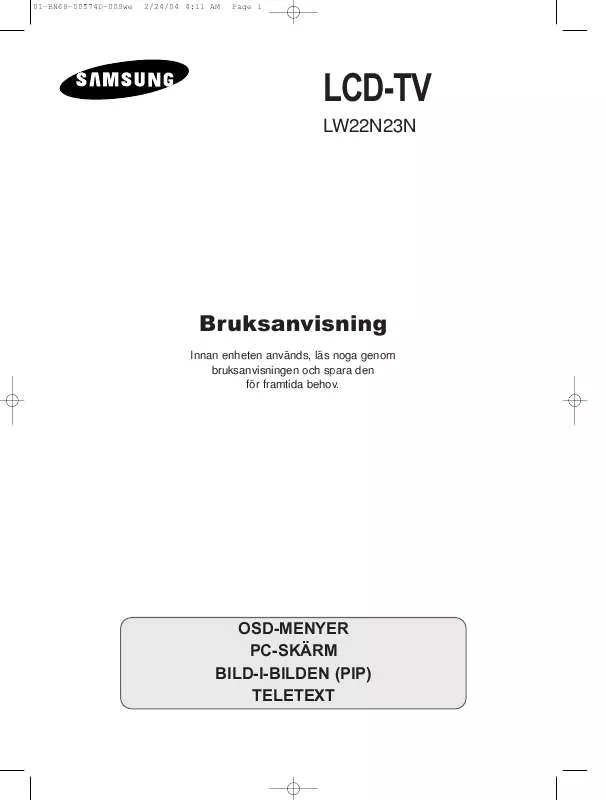 Mode d'emploi SAMSUNG LW22N23N