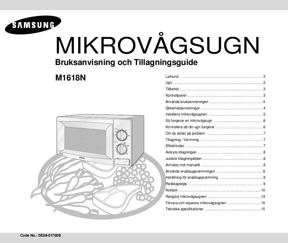 Mode d'emploi SAMSUNG M1618N