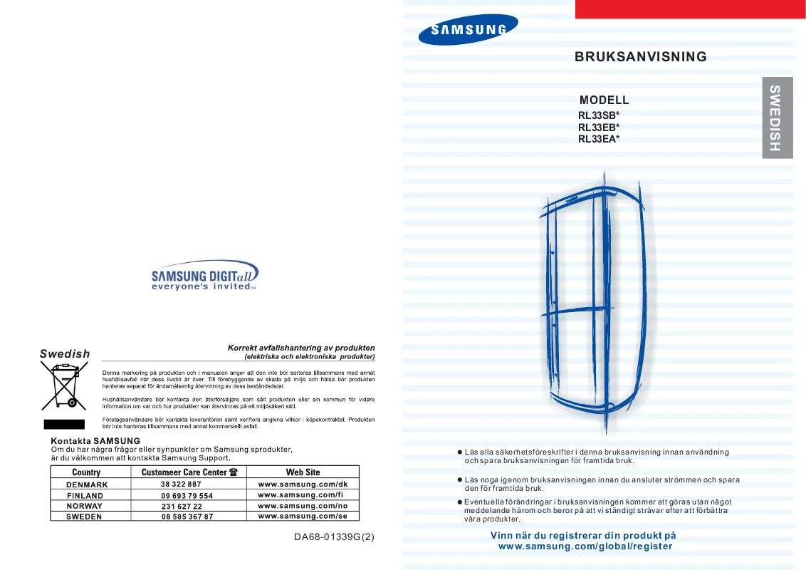 Mode d'emploi SAMSUNG RL36EBMS