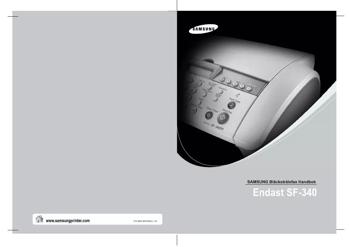 Mode d'emploi SAMSUNG SF-345TP