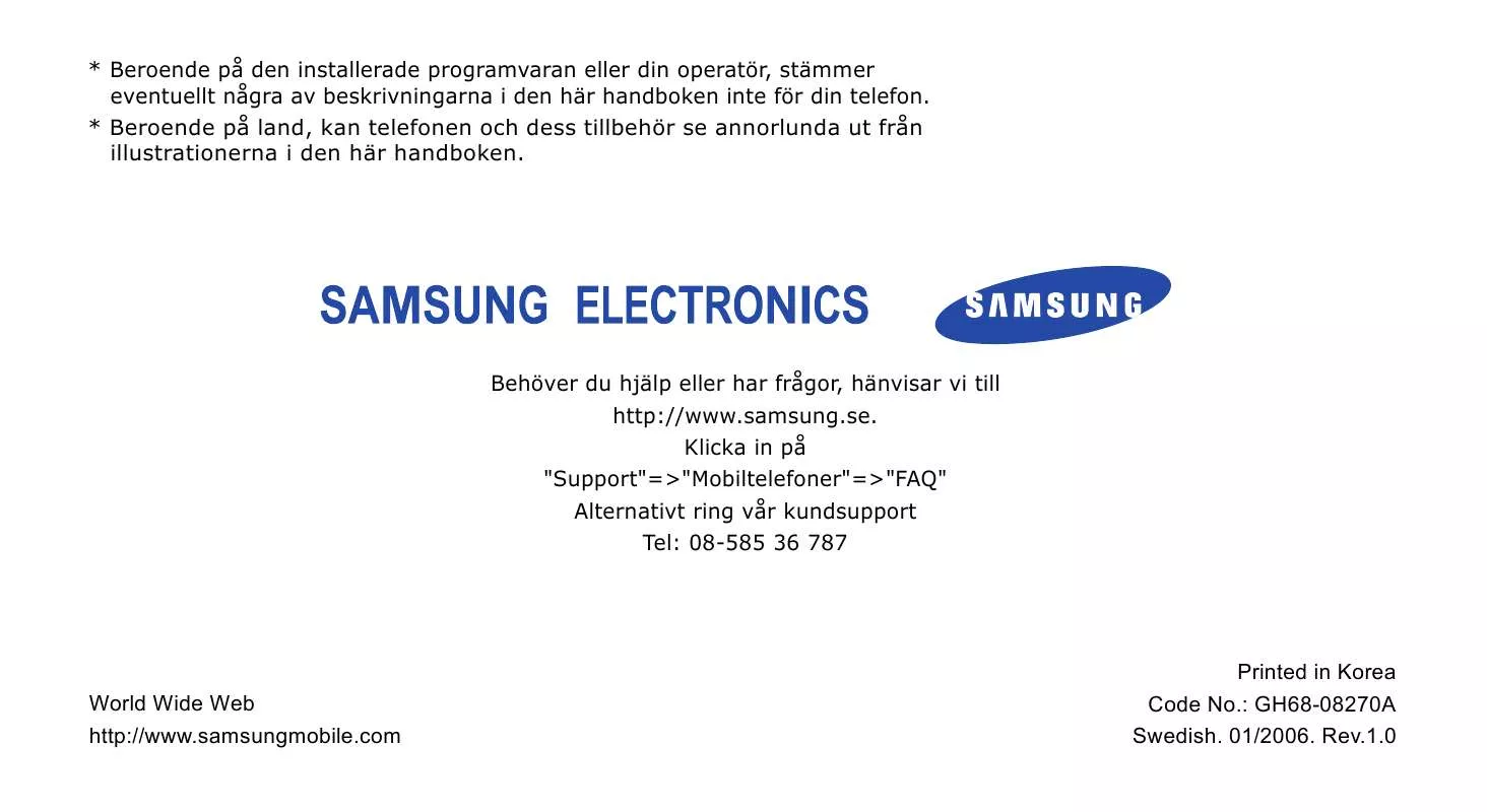 Mode d'emploi SAMSUNG SGH-E360