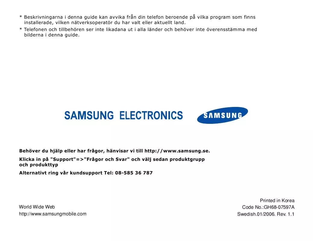 Mode d'emploi SAMSUNG SGH-Z140V