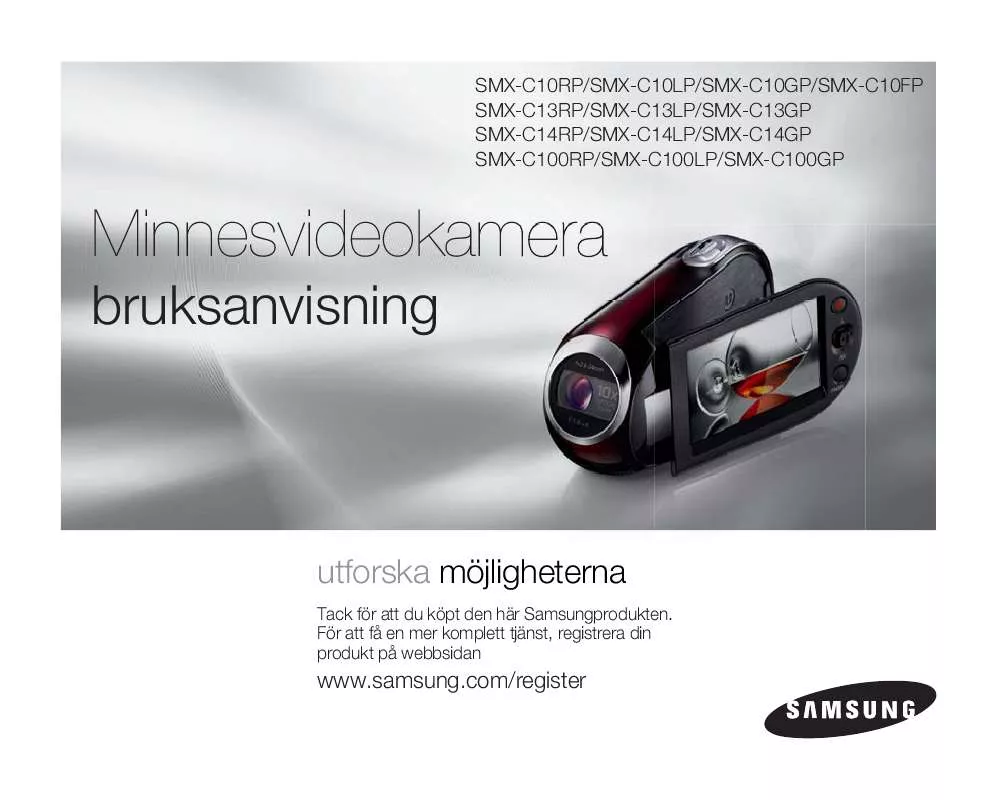 Mode d'emploi SAMSUNG SMX-C10LP