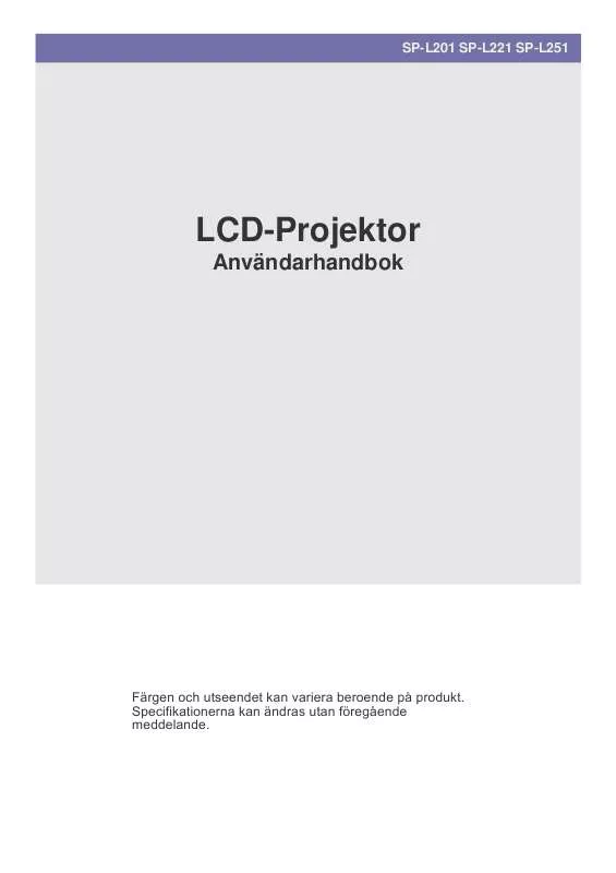 Mode d'emploi SAMSUNG SP-L201