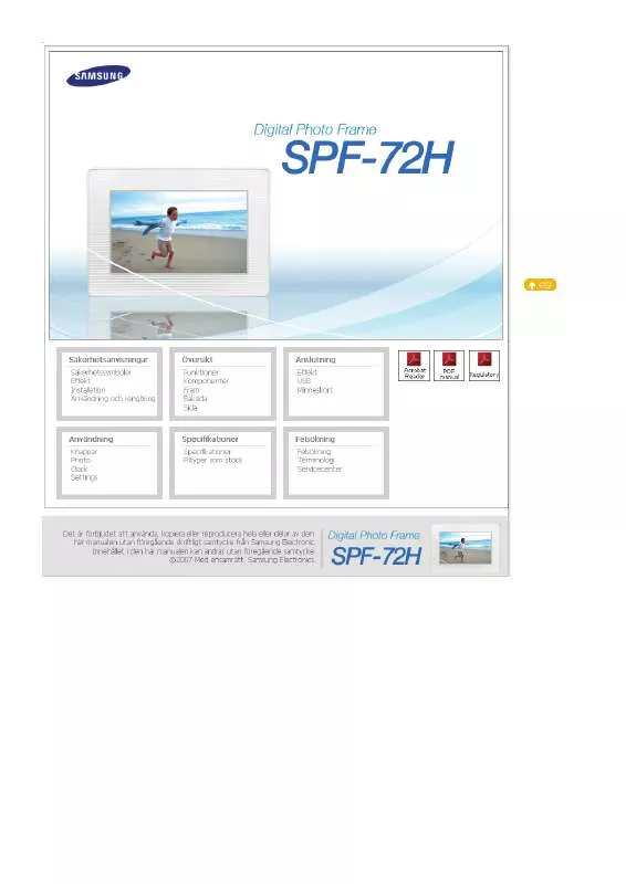 Mode d'emploi SAMSUNG SPF-72H