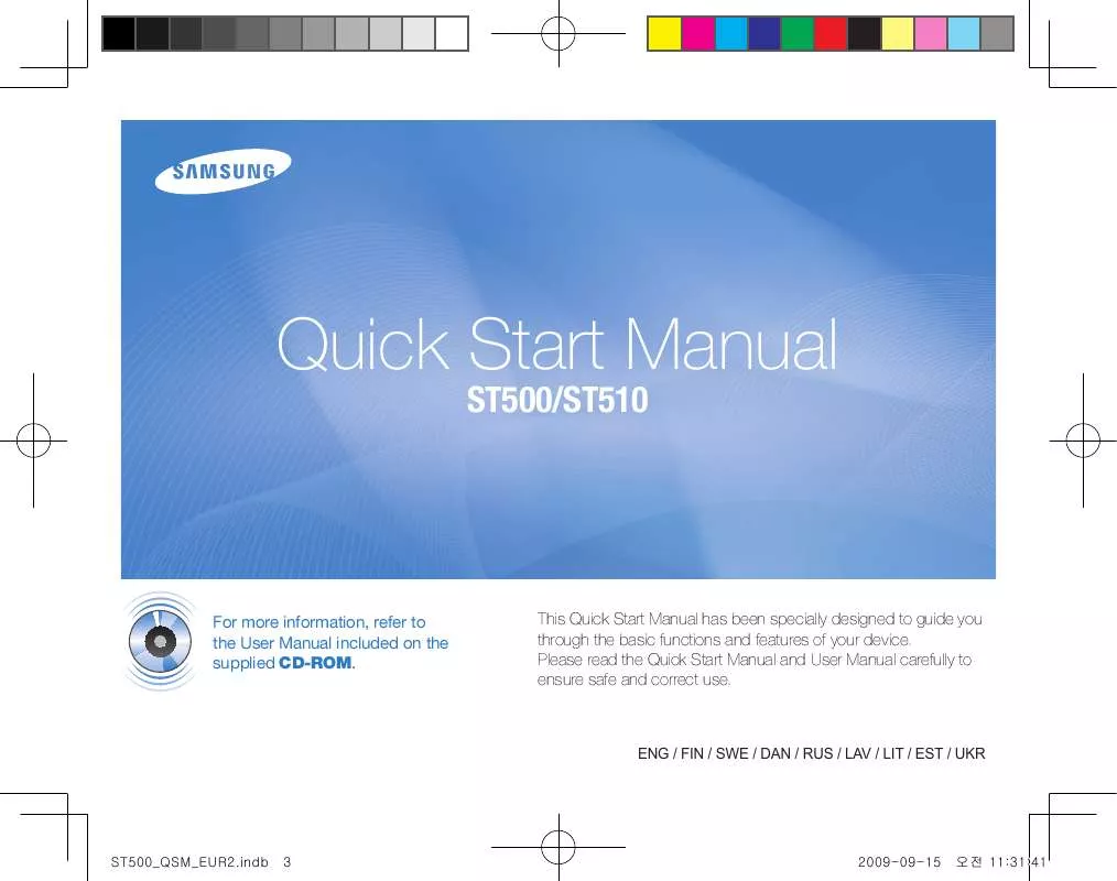 Mode d'emploi SAMSUNG ST-510