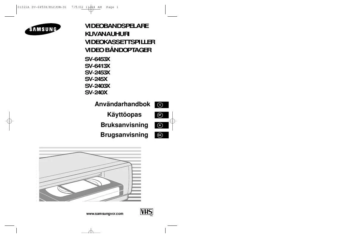 Mode d'emploi SAMSUNG SV-240X/XEE