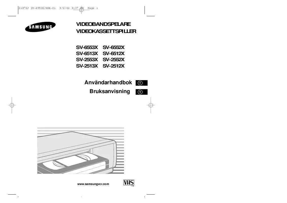 Mode d'emploi SAMSUNG SV-6552X